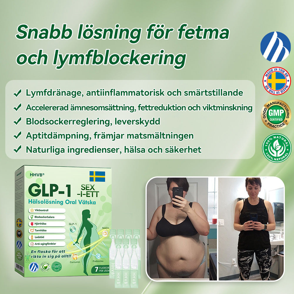 Officiell butik | 𝐇𝐇𝐕𝐁®👨⚕️𝐆𝐋𝐏-𝟏 𝐒𝐈𝐗-𝐈𝐍-𝐎𝐍𝐄 𝐇ä𝐥𝐬𝐨𝐥ö𝐬𝐧𝐢𝐧𝐠 𝐎𝐫𝐚𝐥 𝐕ä𝐭𝐬𝐤𝐚 (En dos varje dag – synliga resultat på bara 7 dagar) ✅ För fetma, hjärt-kärlhälsa, diabetes, sömnapné, ledproblem och mer 🎁
