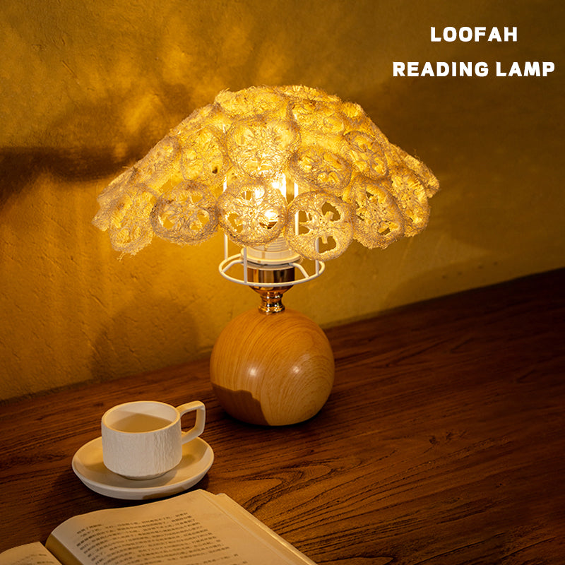 Loofah Table Reading Lamp – Natural & Stylish Desk Light