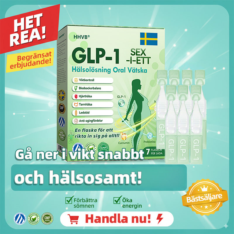 Officiell butik | 𝐇𝐇𝐕𝐁®👨‍⚕️𝐆𝐋𝐏-𝟏 𝐒𝐈𝐗-𝐈𝐍-𝐎𝐍𝐄 𝐇ä𝐥𝐬𝐨𝐥ö𝐬𝐧𝐢𝐧𝐠 𝐎𝐫𝐚𝐥 𝐕ä𝐭𝐬𝐤𝐚 (En dos varje dag – synliga resultat på bara 7 dagar) ✅ För fetma, hjärt-kärlhälsa, diabetes, sömnapné, ledproblem och mer 🎁
