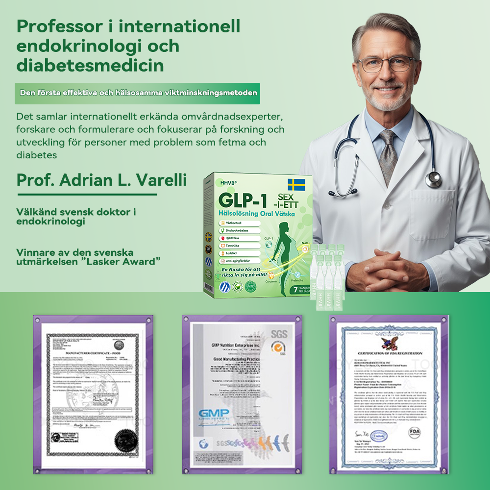 Officiell butik | 𝐇𝐇𝐕𝐁®👨‍⚕️𝐆𝐋𝐏-𝟏 𝐒𝐈𝐗-𝐈𝐍-𝐎𝐍𝐄 𝐇ä𝐥𝐬𝐨𝐥ö𝐬𝐧𝐢𝐧𝐠 𝐎𝐫𝐚𝐥 𝐕ä𝐭𝐬𝐤𝐚 (En dos varje dag – synliga resultat på bara 7 dagar) ✅ För fetma, hjärt-kärlhälsa, diabetes, sömnapné, ledproblem och mer 🎁
