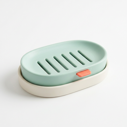 Assembled soap dish on white background